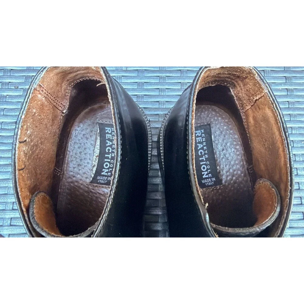 Kenneth Cole Reaction black leather chukka boots size 8.5